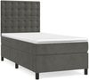 vidaXL Boxspringbett mit Matratze Dunkelgrau 90x190 cm Samt 3143236 Bild 2