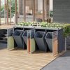 Mülltonnenbox, Mülltonnenunterstand mit Hochbeet, 120L 240L, wetterfest, Container, Abfallbehälter, Tonnenhaus, Gartenbox, abschließbare Müllbox (4 Tonnen) Bild 4