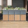 Mülltonnenbox, Mülltonnenunterstand mit Hochbeet, 120L 240L, wetterfest, Container, Abfallbehälter, Tonnenhaus, Gartenbox, abschließbare Müllbox (4 Tonnen) Bild 2