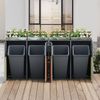 Mülltonnenbox, Mülltonnenunterstand mit Hochbeet, 120L 240L, wetterfest, Container, Abfallbehälter, Tonnenhaus, Gartenbox, abschließbare Müllbox (4 Tonnen) Bild 5