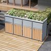 Mülltonnenbox, Mülltonnenunterstand mit Hochbeet, 120L 240L, wetterfest, Container, Abfallbehälter, Tonnenhaus, Gartenbox, abschließbare Müllbox (4 Tonnen) Bild 3