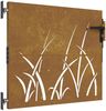 vidaXL Gartentor 85x100 cm Cortenstahl Gras-Design 153221 Bild 2