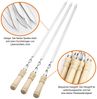 JOYOLEDER Schaschlikspieße 10 Stück Edelstahl Grillspieße Set – Flache Spieße, 55cm Lang und (11mm Breit, Rostfrei & Wiederverwendbar, Ideal für BBQ Fleisch, 10-St, Gemüse & Kebab – Perfekt für Grill, Barbecue & Camping) Bild 2