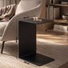 CLP Beistelltisch Selby Couchtisch in C-Form Tischplatte 5mm Stahl pulverbeschichtet,schwarz 48 cm Bild 2