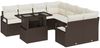 vidaXL Garten-Sofa-Set mit Kissen 9 pcs Braun und Creme Poly-Rattan 3348794 Bild 2