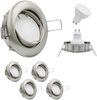 MILI 10er Set Einbauleuchtenn 7W GU10 3000K 230V 520 lumen Eisen gebürstet 12211 Bild 5