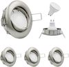 MILI 10er Set Einbauleuchtenn 7W GU10 3000K 230V 520 lumen Eisen gebürstet 12211 Bild 4