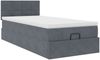 vidaXL Ottoman-Bett mit Matratze & LEDs Dunkelgrau 90x200 cm Samt 3312597 Bild 5
