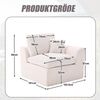 Sofa Einzelsitzer – 101x102.5x84 cm, Cordstoff Beige, hoch elastische Schaumfüllung, minimalistisches Design Bild 4