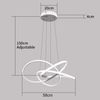 ZMH LED Pendelleuchte Esstisch in Weiß Moderne Hängelampe Ø62cm Ringe Kronleuchter Wohnzimmer 62W Dimmbar mit Fernbedienung Höhe Einstellbar Innen Beleuchtung Pendant Lamp Restaurant Schlafzimmer Bild 5