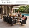 tectake Sitzgruppe Aluminium Rattan Gartenlounge mit Bezügen, inklusive Schutzhülle, (Loungeset Menorca, 9-tlg, für Außen in Schwarz), wetterfest und UV-beständig, mit Sicherheitsglasplatten, pflegeleicht Bild 4