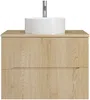 Vente-unique - ORISO Waschbeckenmöbel Holz, Platte Beige - B 46 cm x H 57 cm x L 80 cm Bild 2