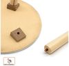Kleiner Beistelltisch 30x30 cm - weiß/Natur mit Dekor - Deko Holz Tisch Couchtisch Sofatisch Blumenhocker Bild 4