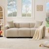 Normales Sofa, modernes Design, Polstermöbel, Sofa, 3-Sitzer-Sofa, Wohnzimmersofa, Sofa mit Dekokissen, Beige Bild 3