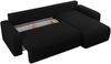 Ecksofa L-form, mit Schlaffunktion und Bettkasten - ARGOS, Schwarz, Boucle Bild 5