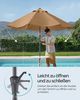 SONGMICS Terrassenschirm 300 cm, UV-Schutz UPF 50+, Sonnenschirm klappbar mit Kurbel, für Balkon, Pool, mit Ständer, taupe Bild 3