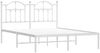 Doppelbett, Bettgestell Modernen mit Kopfteil Metall Weiß 140x200 cm d703e Bild 3