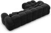 Samtstoff Ecksofa Monteverde L Form - Samtstoff - schwarz - Links Bild 4