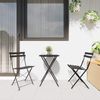 vidaXL Klapp Bistro Set 3 pcs Anthrazit Stahl 42002972 Bild 4