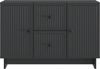 vidaXL Sideboard Schwarz 89 x 34,5 x 60 cm Holzwerkstoff 893966 Bild 4