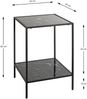 Beistelltisch >59548< in schwarz, Metall, Kunstmarmor - 40x60x40cm (BxHxT) Bild 2