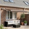 vidaXL Manuelle Gelenkarmmarkise mit LEDs Taupe 3425702 Bild 3