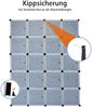 20 Würfel Steckregal DIY Würfelregal stapelbar aus Kunststoff Regalsystem Schwarz Bild 5