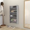 vidaXL Wand-Schuhschränke 2 Stk. Betongrau 60x18x60 cm Holzwerkstoff 806727 Bild 3