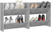 vidaXL Wand-Schuhschränke 2 Stk. Betongrau 60x18x60 cm Holzwerkstoff 806727 Bild 4