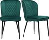Esszimmerstuhl mit Metallgestell und ergonomischem Design mit abgerundeten Ecken, bequemem Sitzkomfort und stabiler Struktur,Grün Bild 5