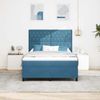 vidaXL LED Boxspringbett mit Matratze Dunkelblau 140 x 200 cm Samt 3343254 Bild 4