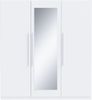 Forte HELEN Schrank 180, Kleiderschrank Weiß mit Spiegel, Modern Drehtürenschrank, 3-türig, Schlafzimmerschrank, Flurschrank, Holzwerkstoff, Weiß, 180,6 cm breit x 212,9 cm hoch x 59 cm tief Bild 2