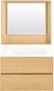 SoBuy BZR198-N Badmöbel-Set mit Spiegel, MDF, Melamin, Helle Eiche, 80 x 52 x 50 cm Bild 1
