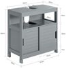 SoBuy FRG128-SG Waschbeckenunterschrank, MDF, Lackiert, Grau, 70,5 x 60 x 38 cm Bild 3