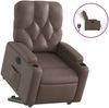 vidaXL Relaxsessel mit Aufstehhilfe Elektrisch Braun Kunstleder 3204788 Bild 2