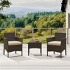 Yaheetech Balkonset, Gartenmöbel-Set 3-teilig. inkl. 2 Stühle mit Sitzkissen & Tisch Bild 3