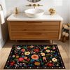 Agger Fußmatte Fußmatte mit Blumenmuster, Teppich im Boho-Stil, Landhausstil-Türmatte für Wohnzimmer, Kinderzimmer, Schlafzimmer Bild 3