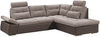Ecksofa Jakarta Dunkelbraun / Camel – Modernes Sofa mit Schlaffunktion & Kissen | ED Exciting Design Bild 1