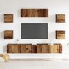 vidaXL 7-tlg. TV-Schrank-Set Wandmontage Altholz-Optik Holzwerkstoff 3329209 Bild 3