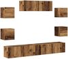 vidaXL 7-tlg. TV-Schrank-Set Wandmontage Altholz-Optik Holzwerkstoff 3329209 Bild 2