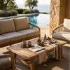 IDIMEX Gartenlounge-Set SANYA, (4-tlg), Outdoorset aus massivem Akazienholz 4-teilig mit Polstern Natur/Beige Bild 3
