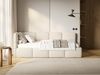 Selsey 'Cloudy' Jugendbett links, Matratze, Bouclé Hellbeige, 90x200 cm Bild 2