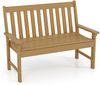 Gartenbank wetterfest Allwetter-Sitzbank aus HDPE Parkbank für 2-3 Sitzer Braun Bild 1