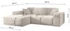 Kaiser Möbel Ecksofa Eckcouch L form, Wohnzimmer Couch SIENA stoff Poso Bild 4
