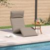 Sonnenliege Klappbar, Gartenliege Taupe 175x54x8,5 cm Oxford-Gewebe Bild 3