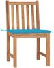 vidaXL Gartenstühle 2 Stk. mit Kissen Massivholz Teak 3062920 Bild 2