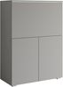 Home affaire PC-Schrank Vera, Sekretär, Home-Office-Schreibtisch mit LED-Beleuchtung (1 St), Multifunktional mit Stauraum, klappbare Tischfläche, LED, B 90 cm Bild 2