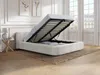 Vente-unique - JUDALO Bett Stoff Beige - B 221 cm x H 90,5 cm x L 201 cm Bild 2