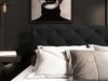 Boxspringbett Schlafzimmerbett GISEL 120x200cm Stoff Salvador Schwarz Bild 3