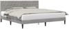vidaXL Bettrahmen mit Kopfteil Hellgrau 200 x 200 cm Samt 42027685 Bild 2